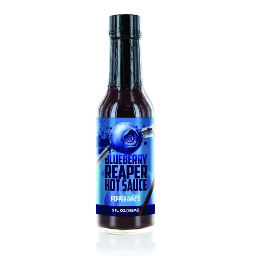 Pepper Joe's Blueberry Reaper - Salsa picante de Carolina Reaper de primera calidad, hecha con chile y arándanos maduros más calientes del mundo, 5
