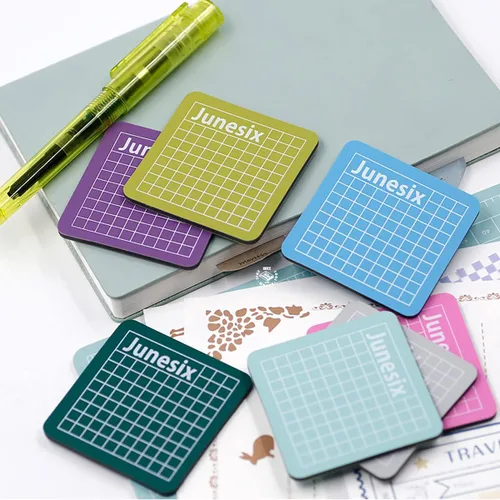 Vista 7 de 7 piezas de mini almohadilla de corte autocurable para manualidades, pequeña alfombrilla de corte antideslizante para álbumes de recortes