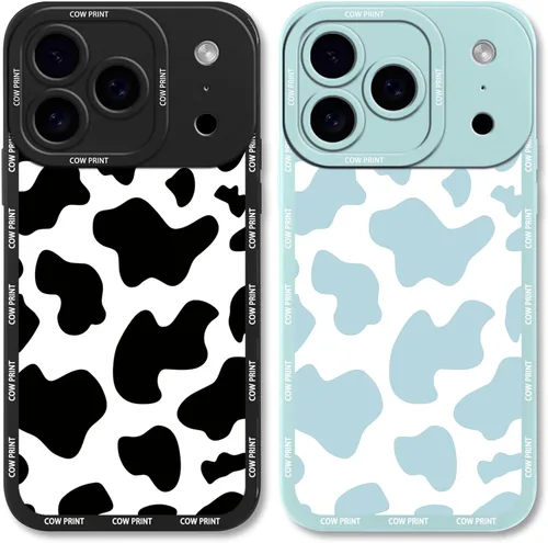 Vista 12 de Paquete de 2 bonitas fundas de teléfono para Apple iPhone 7/8 de 4.7 pulgadas, funda de silicona delgada y suave con estampado de vaca para mujer, a