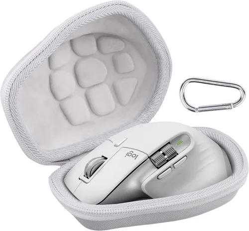 Funda para mouse compatible con Logitech MX Master 4/MX Master 3S/MX Master 3 Advanced Mouse inalámbrico (funda blanca)