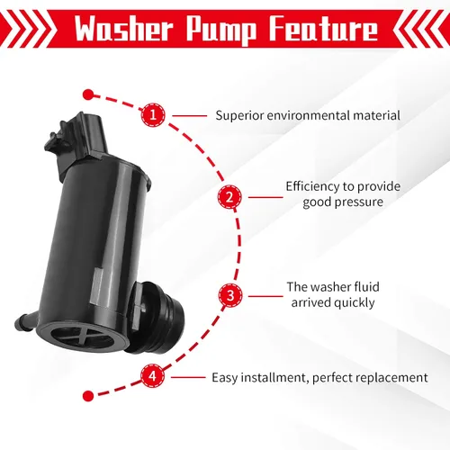 Vista 5 de OTUAYAUTO - Repuesto de bomba de limpiaparabrisas para Toyota/Lexus, Factory OE Style con ojal 85330-12340