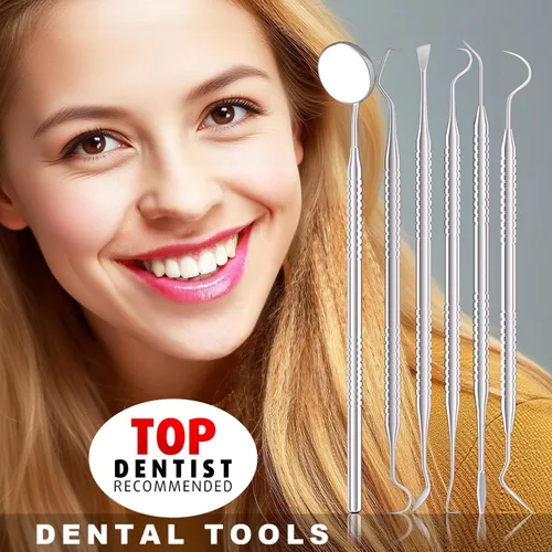Vista 7 de G.CATACC Herramientas dentales, púas dentales de metal, herramientas de limpieza de dientes para uso doméstico, kit de higiene bucal de acero