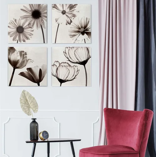 Vista 198 de Wexford Home Colección de primavera de jardín de campo francés, colección de primavera, juego de 4 paneles para decoración de pared de oficina