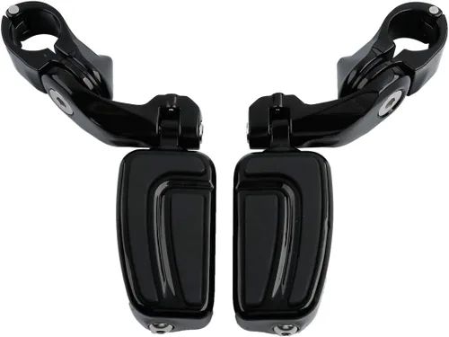 Vista 26 de XFMT - Estribos de color negro mate para motocicleta, 1.25 pulgadas, incluye kit de montaje