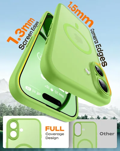 Vista 1324 de TOCOL Funda para iPhone 11, compatible con Magsafe, protección completa de cámara, imanes integrados, protección contra caídas, funda translúcida