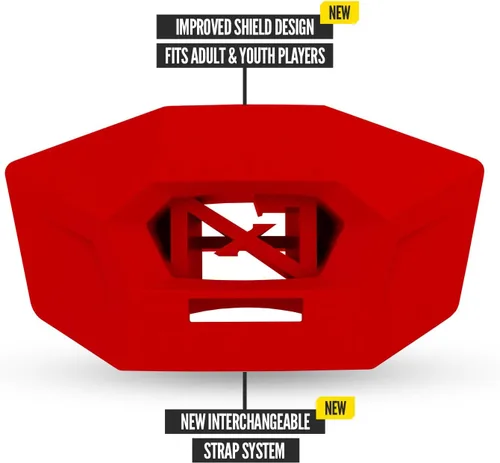 Vista 57 de Nxtrnd One Protector Bucal de Fútbol Americano, Correa Incluida, Se Adapta a Adultos y Jóvenes (Negro)