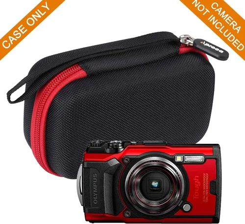 Vista 4 de Aproca Estuche de viaje de almacenamiento duro, para cámara impermeable OLYMPUS Tough TG-6 y accesorios..