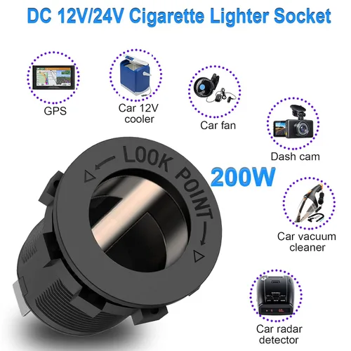 Vista 4 de Enchufe para encendedor de cigarrillos de 12 V USB con interruptor de palanca basculante, Qidoe PD 20 W USB C y QC3.0 puerto USB para automóvil