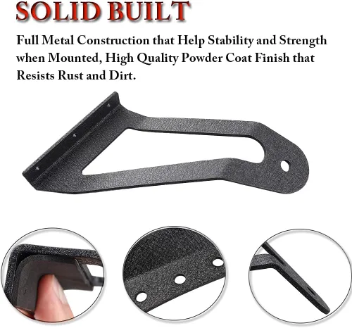 Vista 2 de ADTOPI - Soportes de parabrisas LED de 50 pulgadas, soporte de barra de luz curvada de 50 pulgadas, soporte de montaje para techo XJ MJ de 50