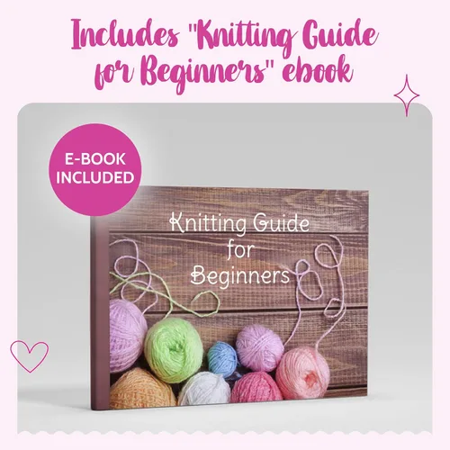 Vista 4 de KnitPal - Agujas de tejer circulares de madera de roble gruesas de 24 pulgadas (60 cm) con cable, tamaño 19 - Agujas de tejer grandes para hilo