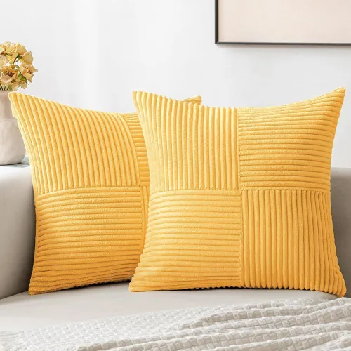 Vista 57 de MIULEE - Juego de 2 fundas de pana suave para cojines, diseño bohemio con parches texturizados unicolor, almohadones decorativos para sala de estar