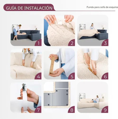 Vista 10 de PAULATO BY GA.I.CO. - Funda para sofá PAULATO BY GA.I.CO. - Funda para sofá seccional, funda para sofá esquinero, funda de poliéster suave, funda