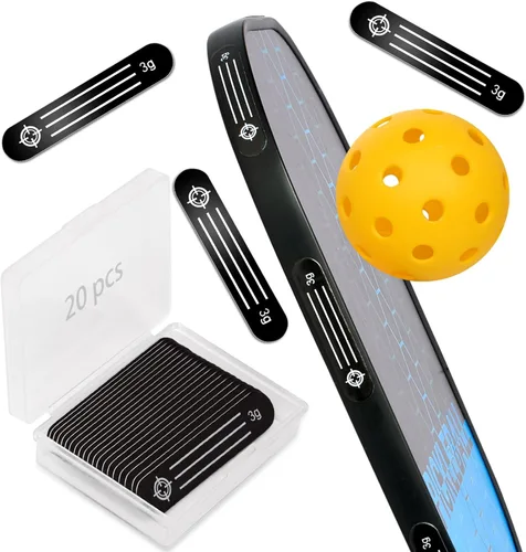 20 piezas de cinta de plomo para pickleball - Cinta adhesiva de 3M para palas de pickleball con caja de almacenamiento, tiras adhesivas ponderadas