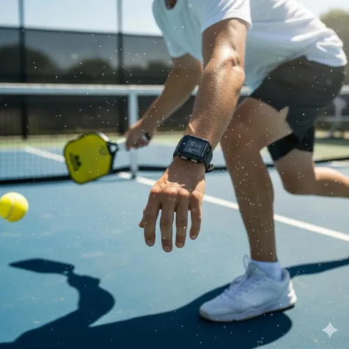 Vista 8 de Score Keeper Reloj para pickleball, tenis, pádel y ping pong, reloj de pulsera digital con alarma, cronómetro y reloj Resistente al agua, ligero