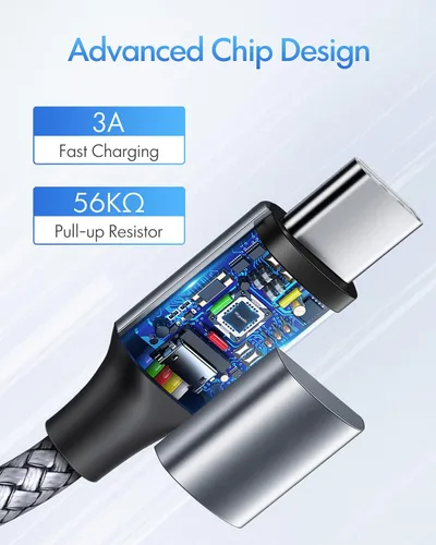 Vista 2 de etguuds USB C to USB C Cable 2 m, Long USB C to C Charging Cable PD 60 W/3 A Fast Charging Cable Nylon for iPhone 16/15/15Pro, Galaxy S24 S23 S22