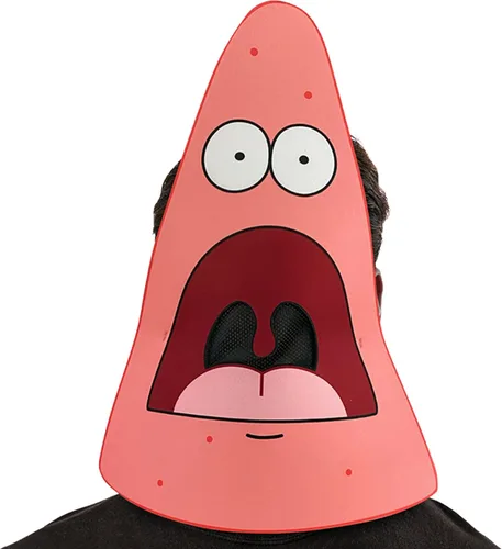 Vista 3 de Rubies Accesorio de disfraz Bob Esponja Pantalones Cuadrados Sorprised Patrick Meme Máscara de espuma, como se muestra, talla única