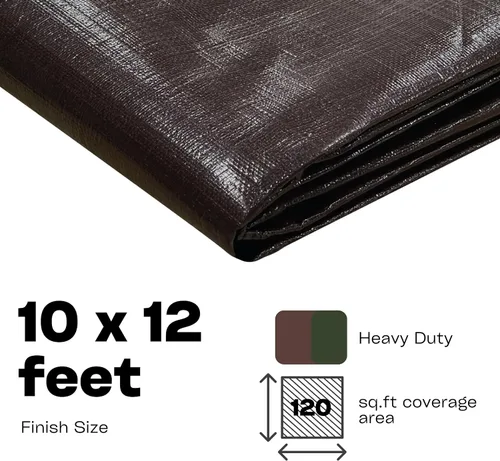 Vista 2 de Olympia Tools - Lona resistente de 0.709 in con ojales de metal y bordes reforzados, lona impermeable y resistente a los rayos UV