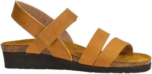 Vista 11 de Naot Kayla sandalia con taco de cuña para mujer Piel de lagarto beige