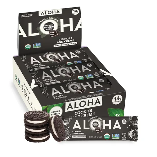 Vista 19 de ALOHA Barras de Proteína Orgánicas a Base de Plantas - Paquete de Variedad de 6 Sabores - 12 Unidades, Barras de 1.9oz - Aperitivos Veganos, Bajo