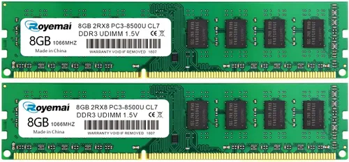 Vista 10 de PC3-10600U 8GB Kit (2X4GB) DDR3 10600 1333MHz PC3-10600 4GB 2Rx8 240-pin Dimm CL9 1.5V Desktop Módulo de memoria RAM