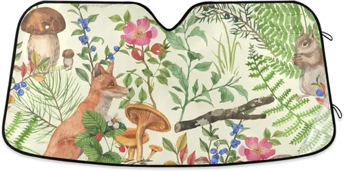 Vista 15 de Parasol plegable para parabrisas de automóvil, con estampado de leopardo negro, animal africano, protección contra rayos UV, parasol para mantener