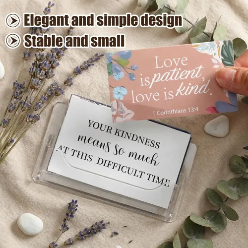 Vista 6 de Wesiti 4 soportes para tarjetas de visita de montaje en pared, acrílico transparente, soporte para tarjetas de visita, soporte de plástico