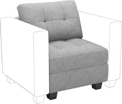 Vista 89 de Belffin Sofá modular modular con tumbonas dobles en forma de U, modular con asiento de almacenamiento, sofá modular con otomanas reversibles