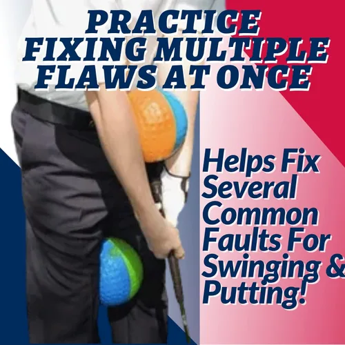 Vista 2 de Covey Sports Impact Golf Ball Golf Swing Trainer Aid - (Small, Medium, & Large) - Golf Training Aid Equipment Balls for Improved Swinging, Chipping