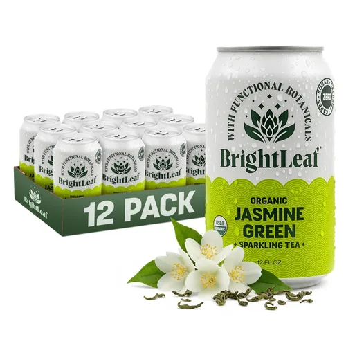 Vista 10 de BrightLeaf Regenerative Organic Sparkling Chamomile Lavender Tea – Cero azúcar y cero calorías – Bebida de té verde orgánico – Ingredientes que