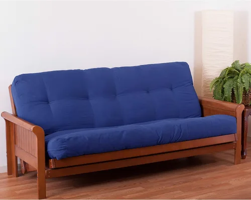 Vista 39 de Blazing Needles Renewal - Colchón futón de sarga de 8 pulgadas, individual, color borgoña