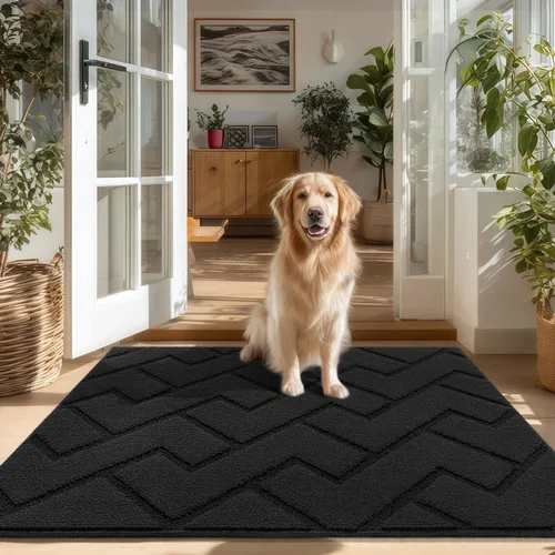 Vista 74 de hicorfe Tapete para puerta delantera para entrada exterior, 20 x 31.5 pulgadas, absorbente, resistente a la suciedad, tapetes de bienvenida