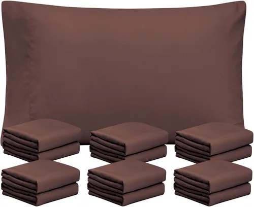 Vista 11 de FreshCulture Juego de 2 fundas de almohada beige tamaño Queen, cierre de sobre, tela de microfibra cepillada suave, 20 x 30 pulgadas, juego de 2