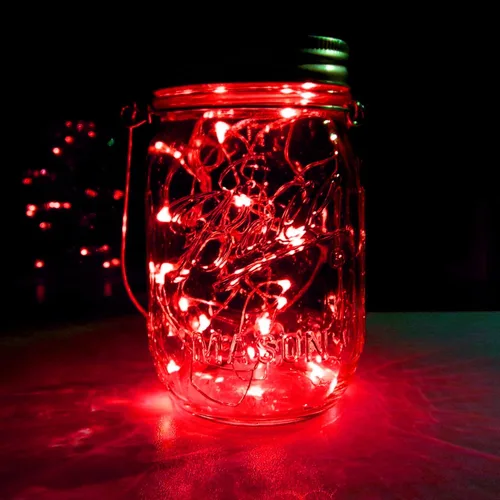 Vista 8 de Yitee 6 luces LED de 6 colores, funciona con pilas, 20 luces LED micro estrelladas de alambre de cobre plateado, lo mejor para el hogar, fiesta