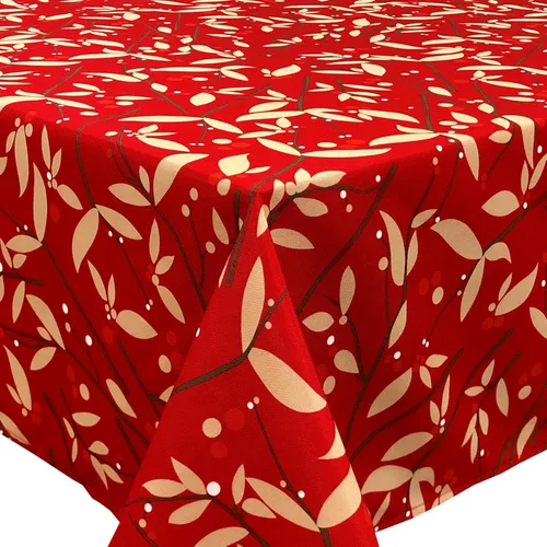 Vista 10 de CAIT CHAPMAN HOME COLLECTION Four Seasons Series - Mantel de tela de fácil cuidado con estampado de hojas de otoño
