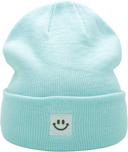 Vista 19 de 55cube Gorros de invierno unisex cálidos de punto grueso con puños Apricot Crush