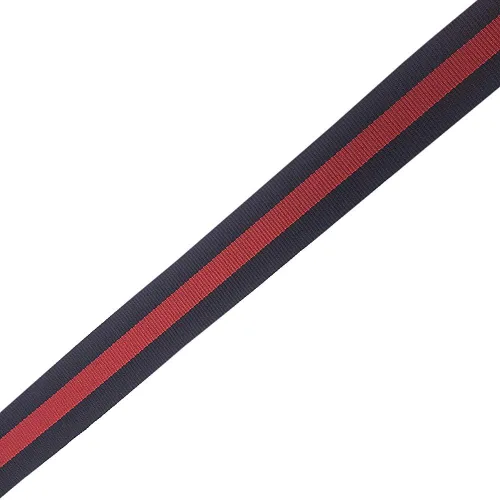 Vista 2 de QIANF Cinta de grogrén a rayas negras, rojas, negras, 1 pulgada, 25 yardas (varios anchos y colores disponibles)
