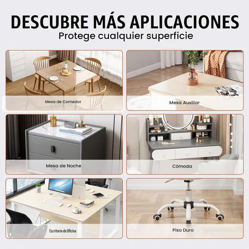Vista 6 de VEVOR - Mantel cuadrado transparente de PVC, 12" x 12", 1.5mm de grosor, impermeable, resistente a manchas, duradero, para escritorio, mesa de café