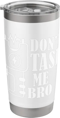 Vista 8 de Don't Tase Me Bro - Vaso eléctrico con aislamiento de acero inoxidable Negro
