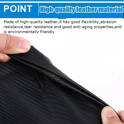 Vista 3 de Great-luck Adhesivos de cuero para puerta anti patadas, accesorios interiores personalizados, protector de película de borde lateral, 4 piezas/juego