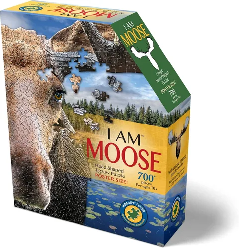 Vista 4 de Madd CAPP Puzzles I AM Lil' Bear - Rompecabezas de 100 piezas en forma de animal para niños y adultos, rompecabezas de piso de oso negro, regalo