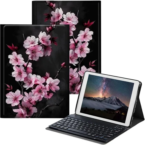 Vista 12 de Funda para Samsung Galaxy Tab S6 Lite 2022/2020 con teclado inalámbrico desmontable y soporte ajustable para proteger la funda de la tableta