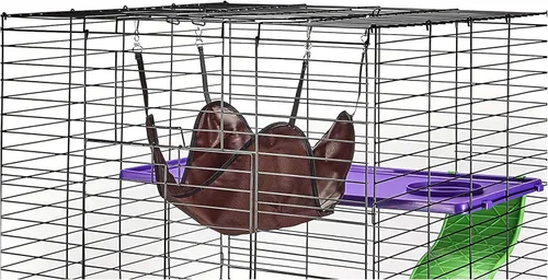 Vista 6 de Mi primera casa Kaytee, multinivel, hogar de lujo para mascotas, con ruedas