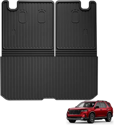 Vista 36 de Alfombrillas para todo tipo de clima y forro de carga para Honda CR-V 2017-2022 (no para turismo e híbrido) – Forros de suelo de TPE de ajuste