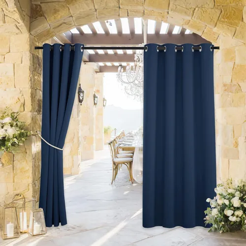 Vista 39 de RYB HOME - Cortinas opacas extraanchas para exteriores, impermeables, resisten el viento, 100 pulgadas de ancho x 84 pulgadas de largo, 1 panel
