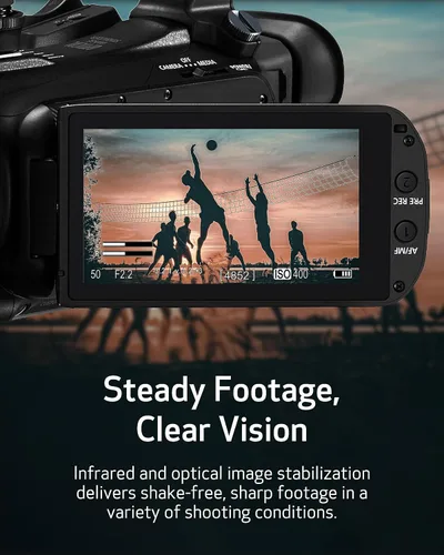 Vista 6 de Videocámara Canon XA60 UHD 4K profesional con pantalla táctil LCD y lente de zoom óptico 20x (negro)