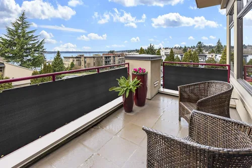 Vista 2 de Lvydec Cubierta de privacidad para balcón, valla de privacidad de 16.5 x 3.5 pies para porche, terraza, jardín, patio, impermeable y resistente a