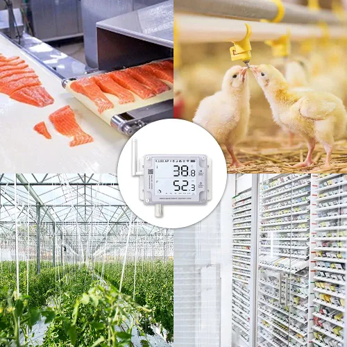 Vista 5 de GS1-A Termómetro inteligente con WiFi, higrómetro, registrador de datos de temperatura y humedad IP65, compartición de dispositivos, informes