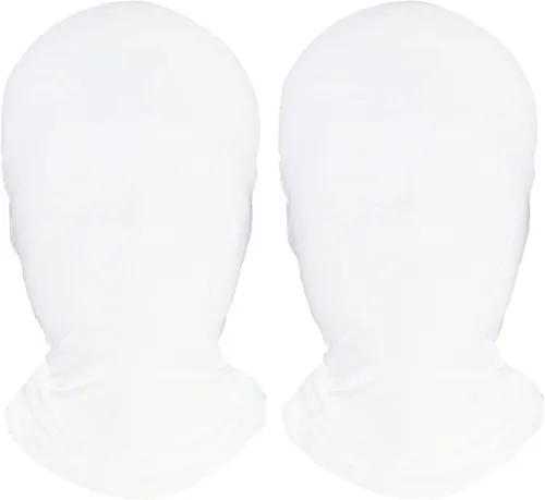 Vista 12 de 2 máscaras de cara completa, máscaras de segunda piel BW, capucha de licra para Halloween para tela unisex 2 negro