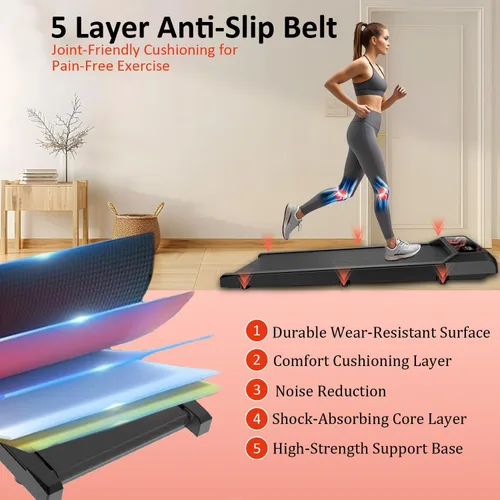Vista 6 de Maicifi Walking Treadmill Pad with Incline - 2.5HP Low Noise Under Desk Treadmill,Walking Portable Pad with Handle Bar, 3 in 1 for Home, Remote