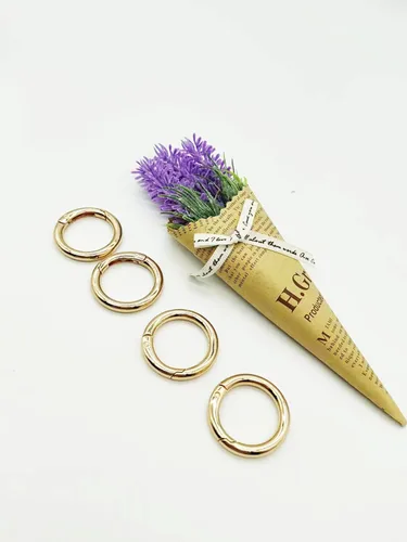 3/4 inch 4 pcs Keyrings Buckle, Bags,Purses for Round Carabiner,Carabiner Ring Metal O spring Ring Trigger Clips